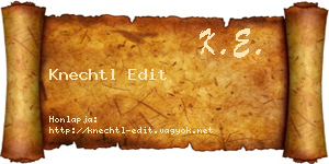 Knechtl Edit névjegykártya